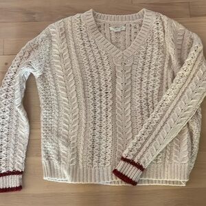 Ivory V-Neck Sweater. Very soft and like new condition.